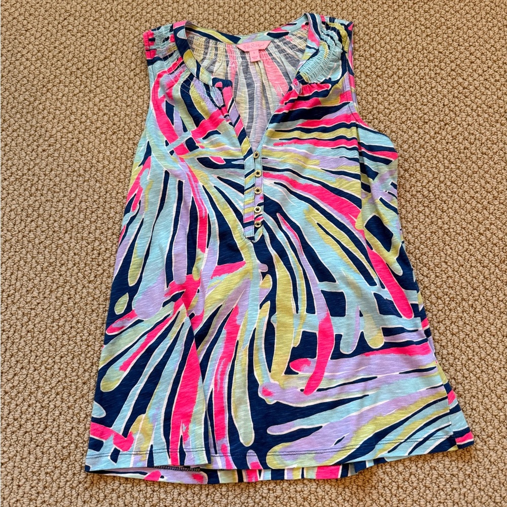 Lilly Pulitzer Multicolor Abstract Top